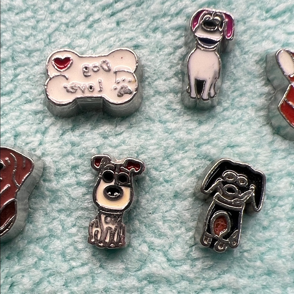 Cute Dog Floating Locket Charm Set - Picture 3 of 6